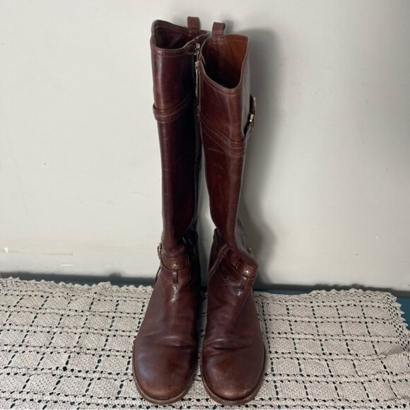 Brown Leather Knee-High Boots - Picture 4 of 13